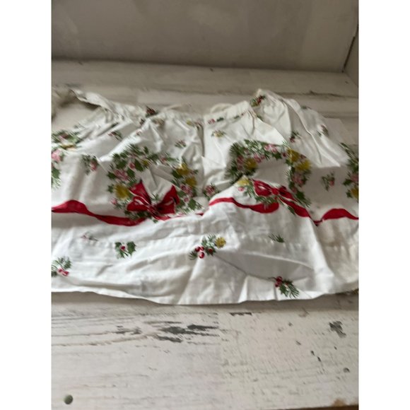 White red holiday apron with bells - Picture 3 of 5